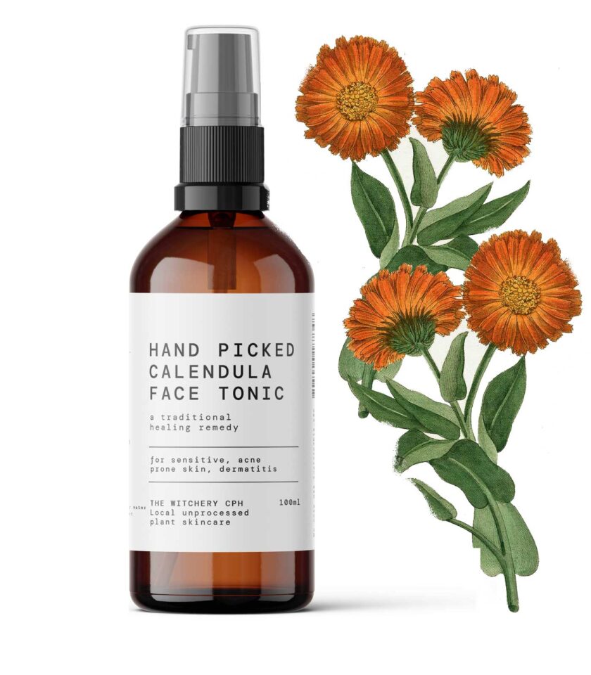 Organic Calendula Face Tonic, a traditional remedy to heal the skin