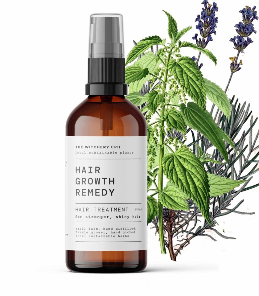 rosemary, nettle and lavender herbal hair growth remedy the withchery cph