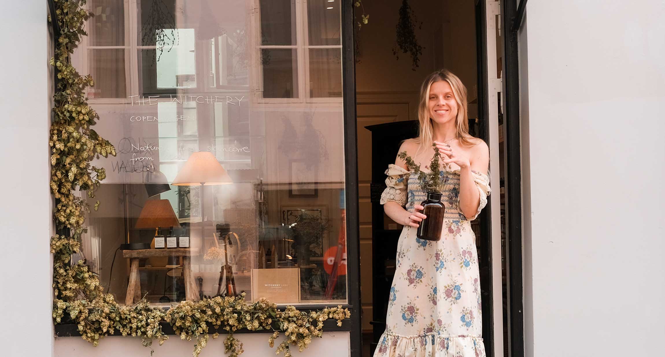 Anna Halsall the founder of The Witchery CPH in her Copenhagen shop