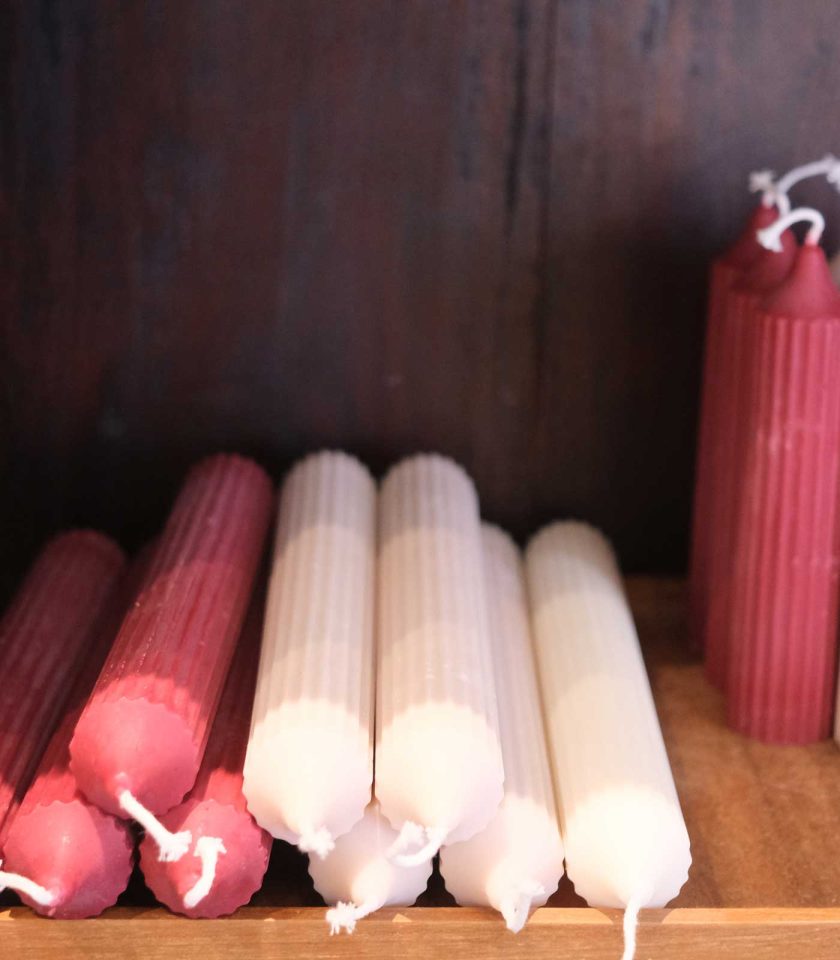 handmade Scandinavian rapeseed wax column candles