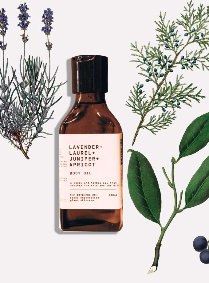 Lavender Laurel leaf Juniper muscle relaxing, woody Body oil