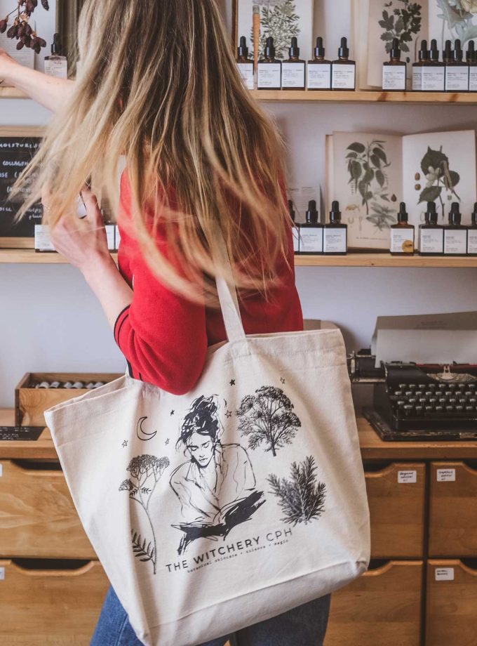 thick cotton magical print large tote bag the Witchery CPH
