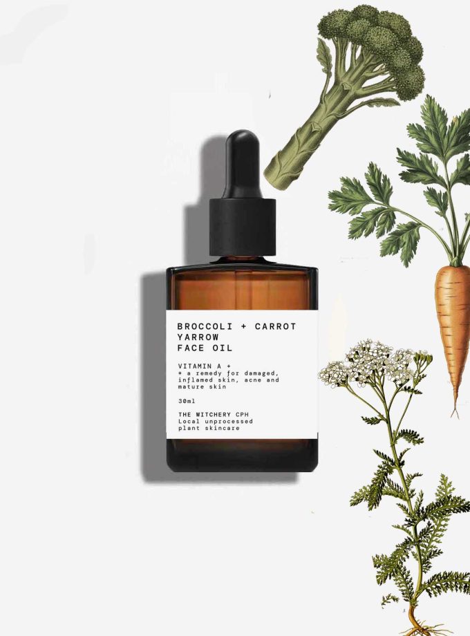 Acne outbreak healing vitamin A oil cold pressed Broccoli Carrot Yarrow