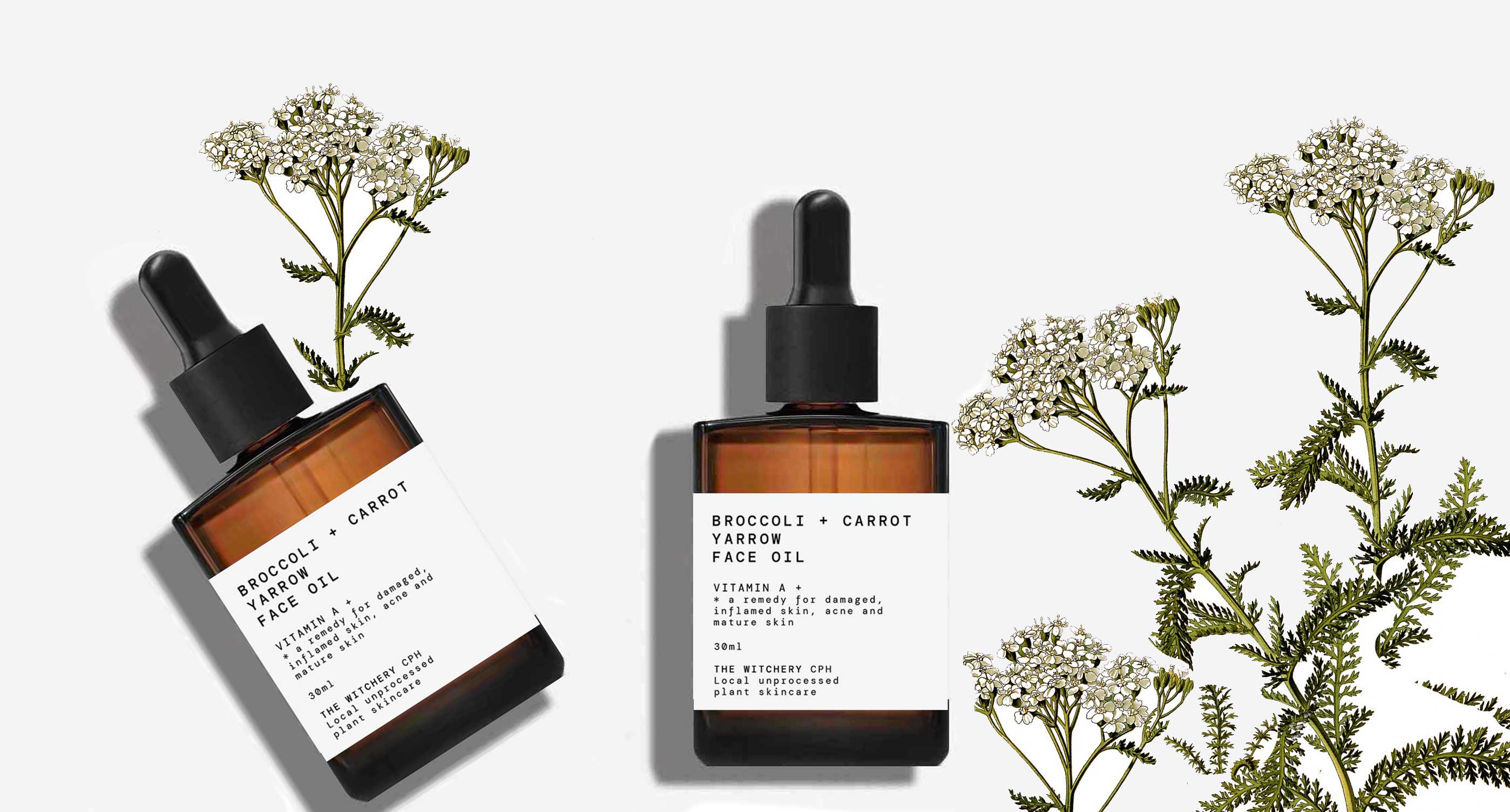 <br />
BROCCOLI + CARROT +<br />
YARROW FACE OIL 